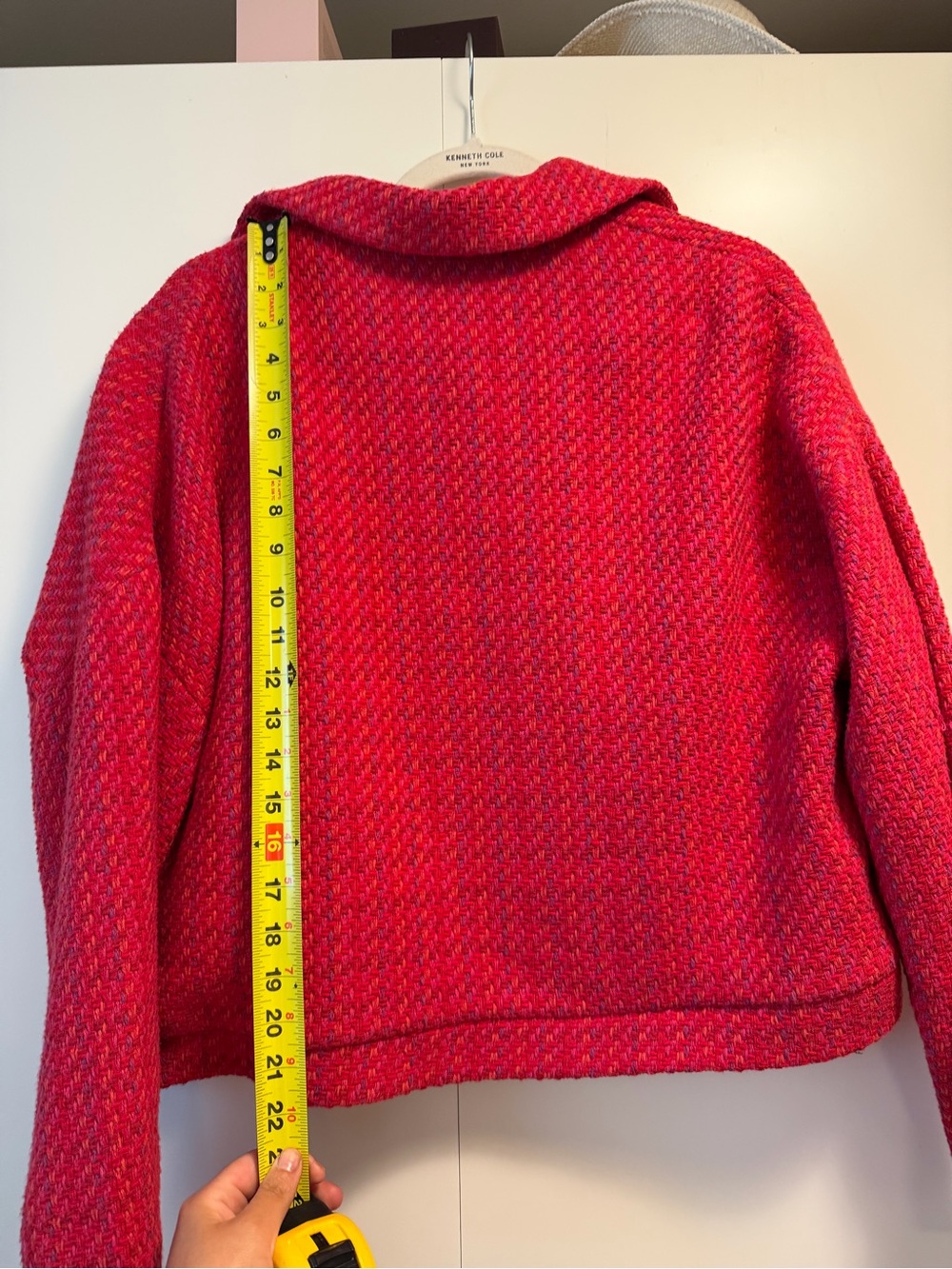 Mango Tweed Button-Front Cropped Jacket - Picture 4 of 5